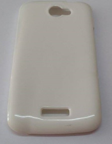 Силиконов гръб ТПУ гланц за HTC ONE X бял